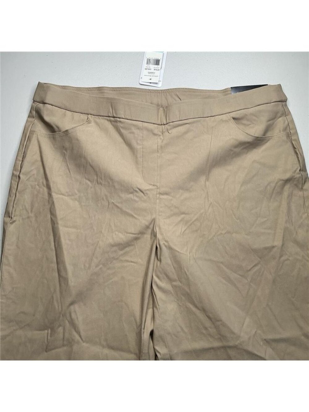 Alfred Dunner Allure Pants Women 20W Tan Stretch Proportioned Officecore Classic